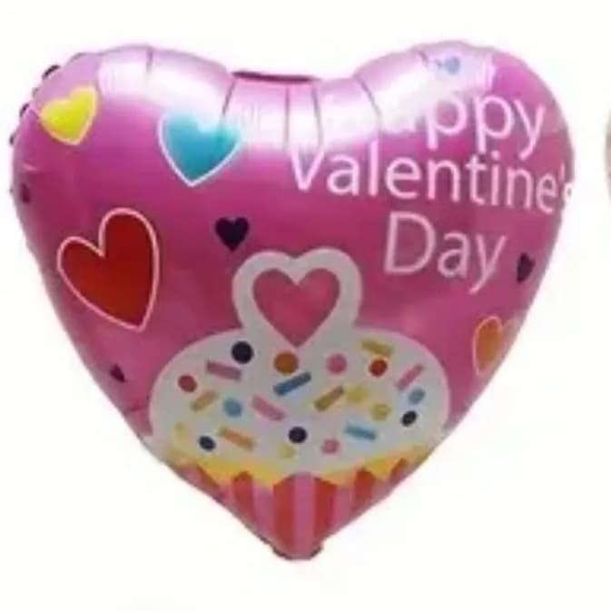 Heart Foil Balloon With Helium 14"