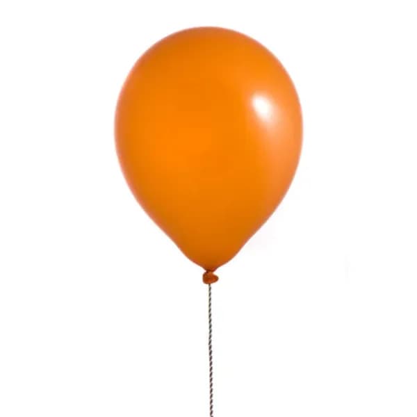 Orange helium balloon