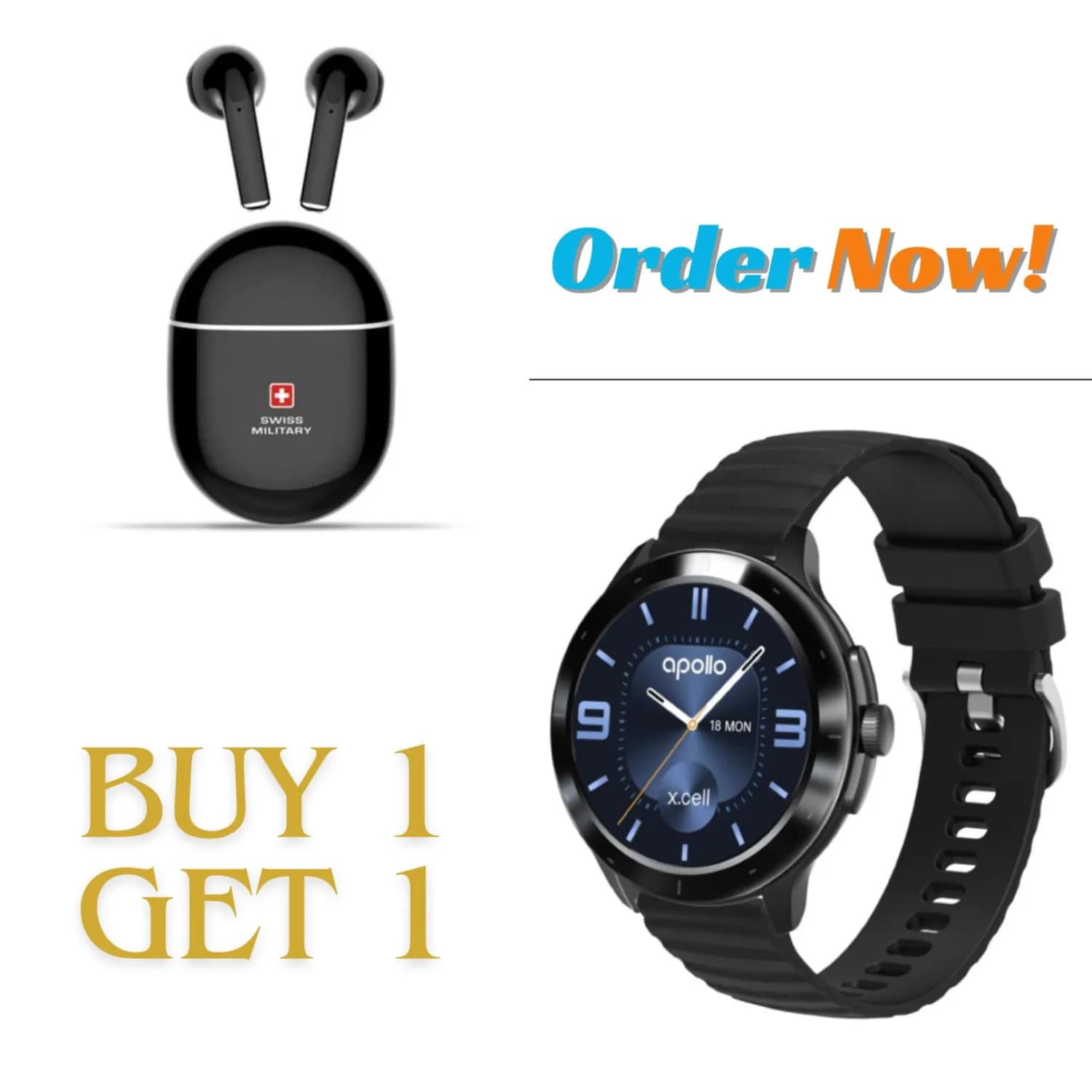 Swiss military premium airpod + Executive smart watch