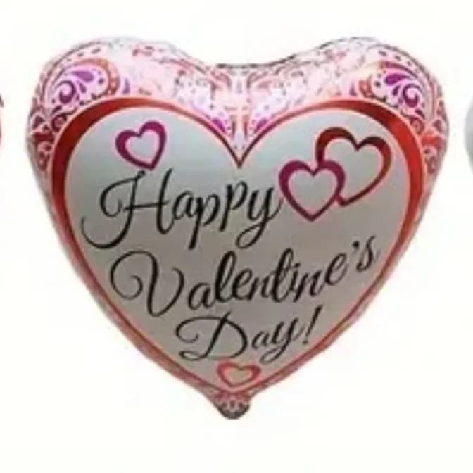 Heart Foil Balloon With Helium 14"