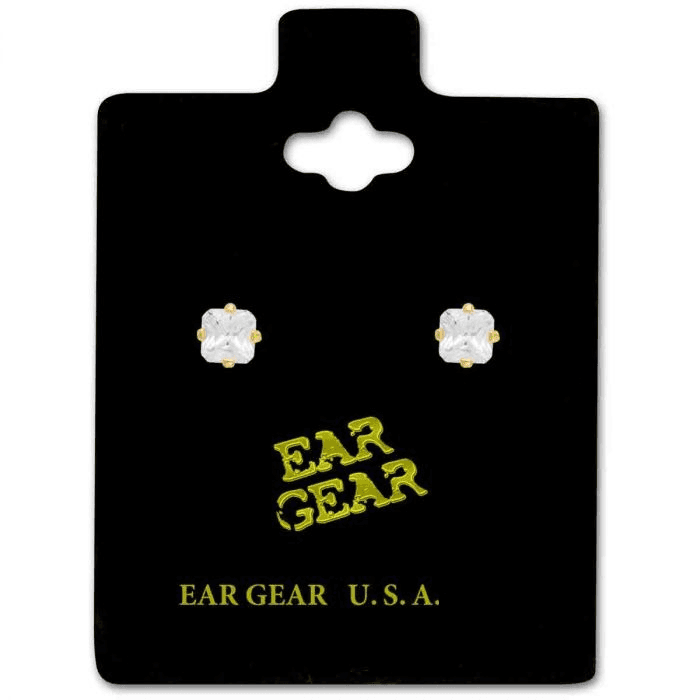 Ear Gear 565 Earrings Cubic 5mm 24K Gold plated