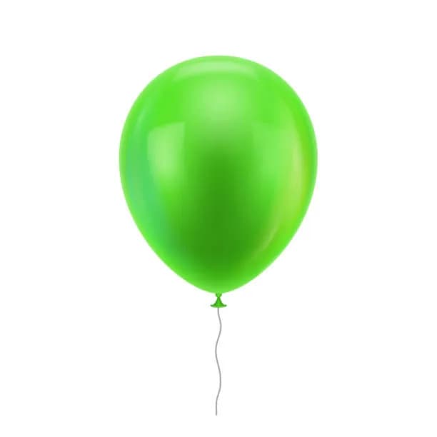 Green helium balloon