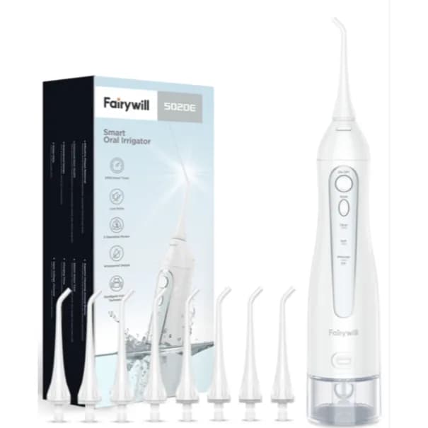 Fairywill 5020E Water Flosser Oral Irrigator White