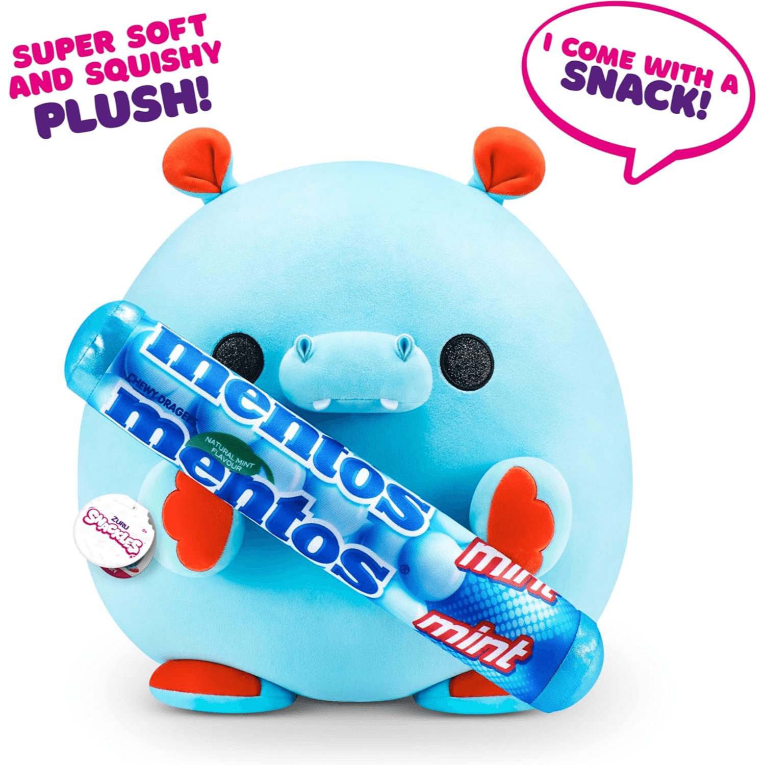 ZURU Snackles (Mentos) Hippo Super Sized 14 inch Plush