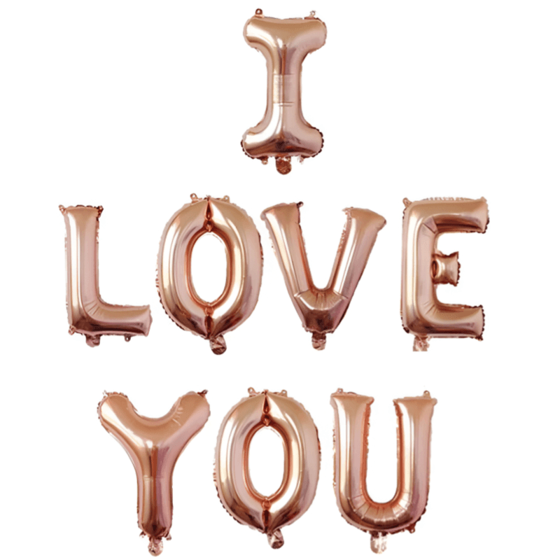 I Love You 8 Letter Foil Balloon- Valentines Day Party (PIRS72)