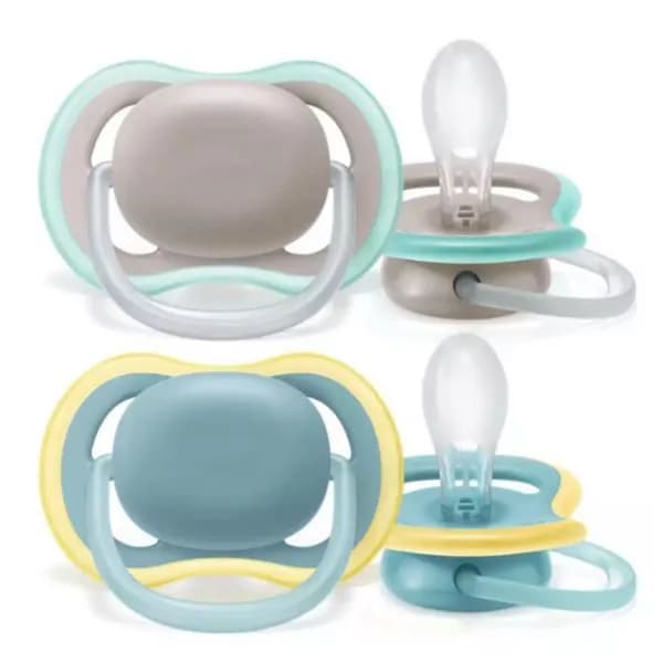 Philips Avent Ultra Air Soothers 18+ months Grey & Green 2pk