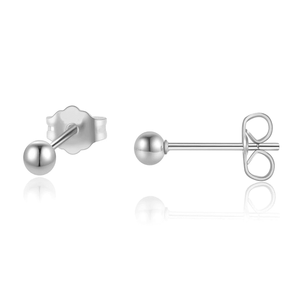 Ear Gear 522 Earrings Ball 3mm Stainless steel
