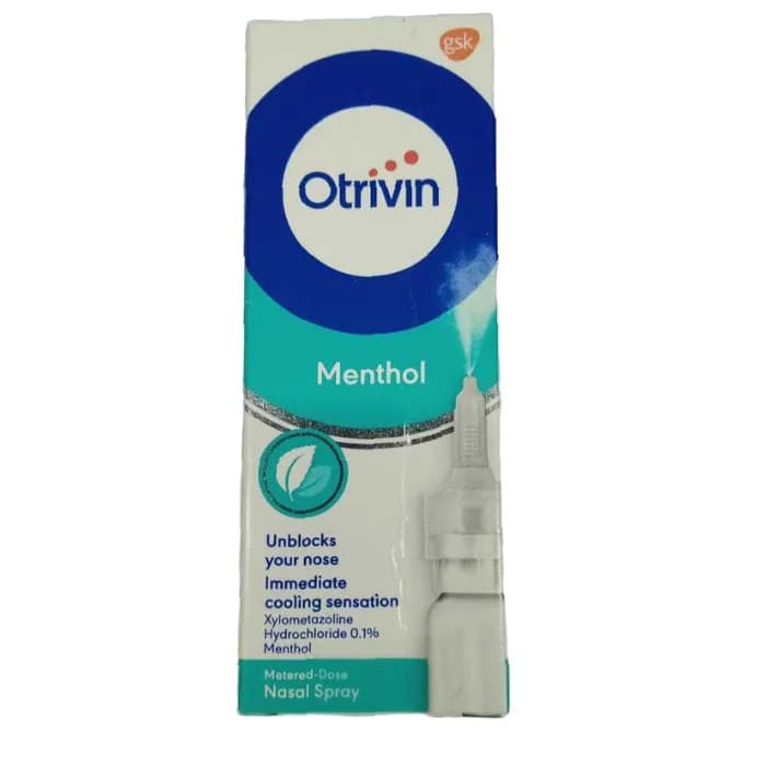 Otrivin Menthol 0.1% Nasal Spray 10 Ml