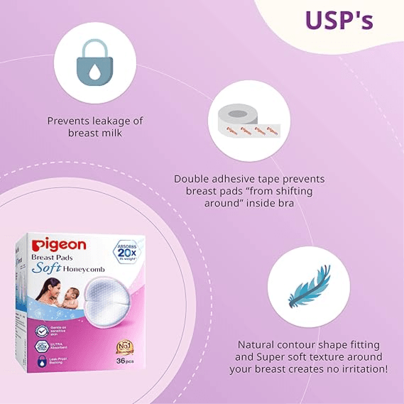 Pigeon Breast Pads Honeycomb 36 Pcs Pack