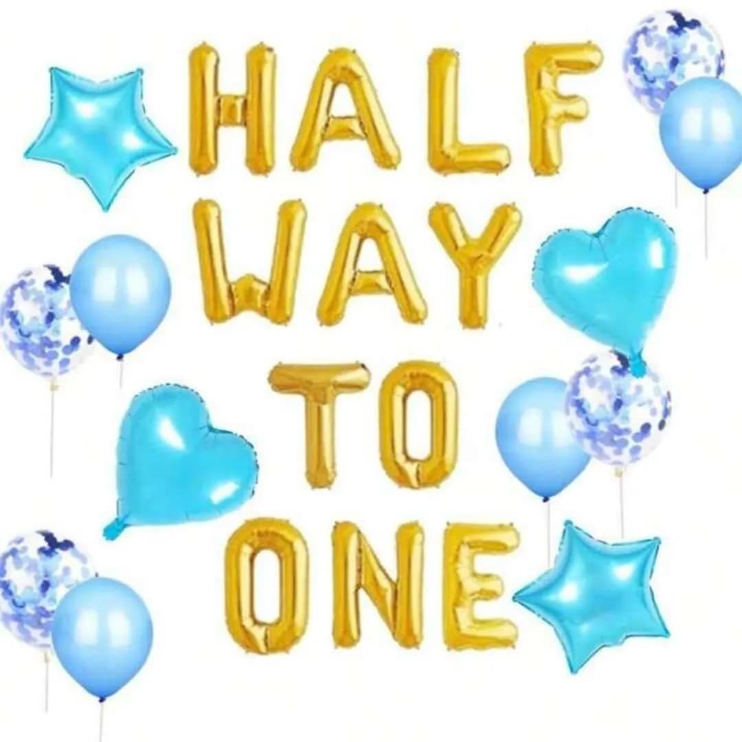 Half Birthday Balloon Set