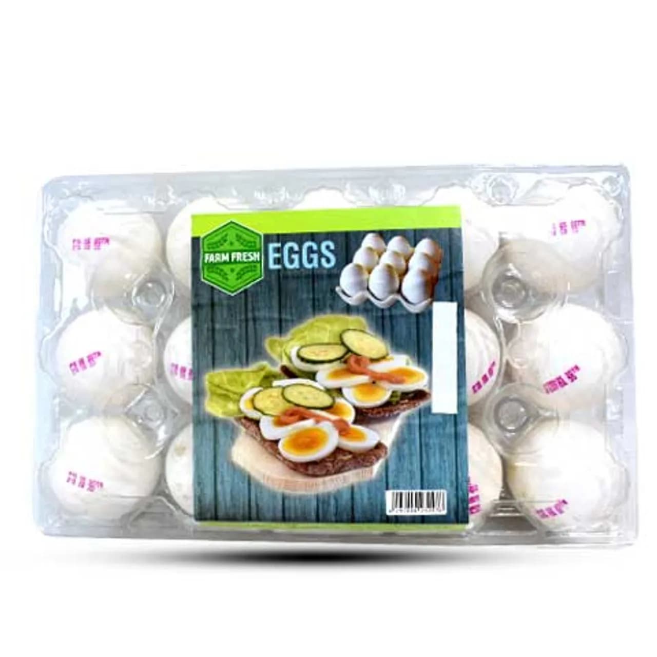 Farm Fresh White Eggs 15Pcs