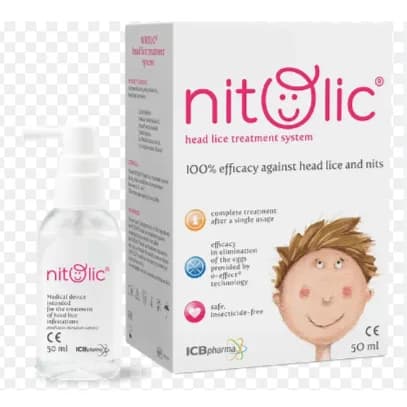 nitolic head lice treatment solution with comb 50ml