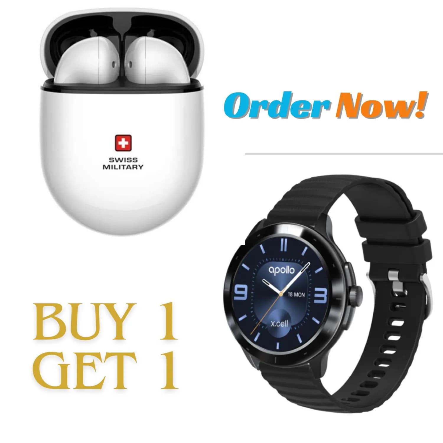 Swiss military premium airpod + Executive smart watch