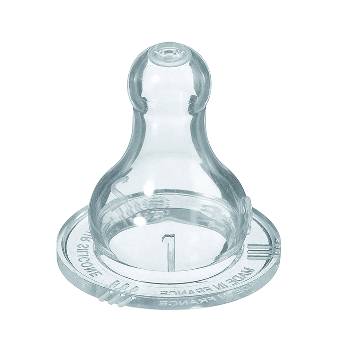 Bebeconfort Silicone Standard Base Clear Teats - Size 1 - Pack Of 2 (Buy 1 Get 1 Free)