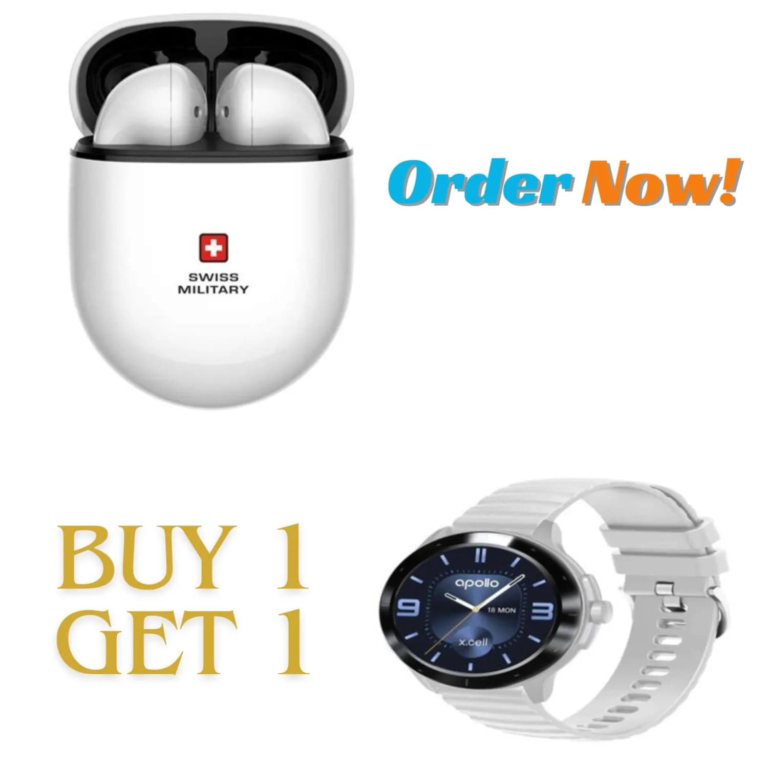 Swiss military premium airpod + Executive smart watch