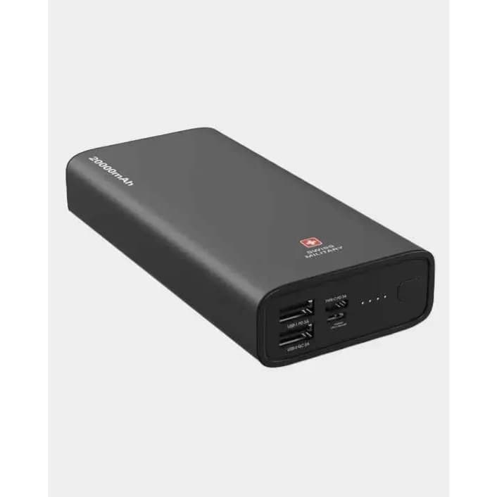 Swiss Military Chandoline 20W QC with Type-C PD Power House 20000mAh – Black