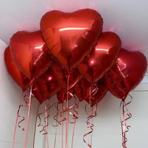 Helium Red Heart Balloons