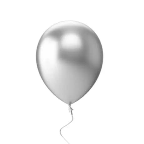 Silver helium balloon