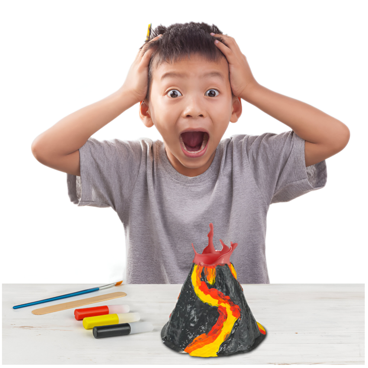 National Geographic Build your Own Volcano Science Kit For Kids-STEM Project Toy (SMEQ03)