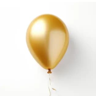 Gold helium balloon