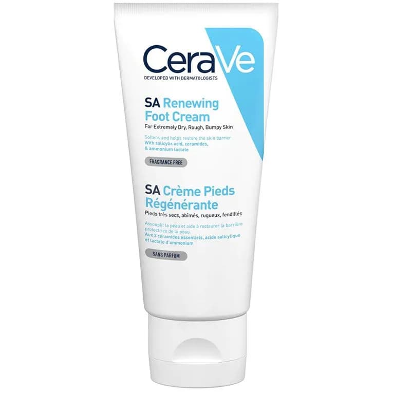 Cerave SA Renewing Foot Cream for Dry, Rough, and Cracked Feet with Hyaluronic Acid 88mL