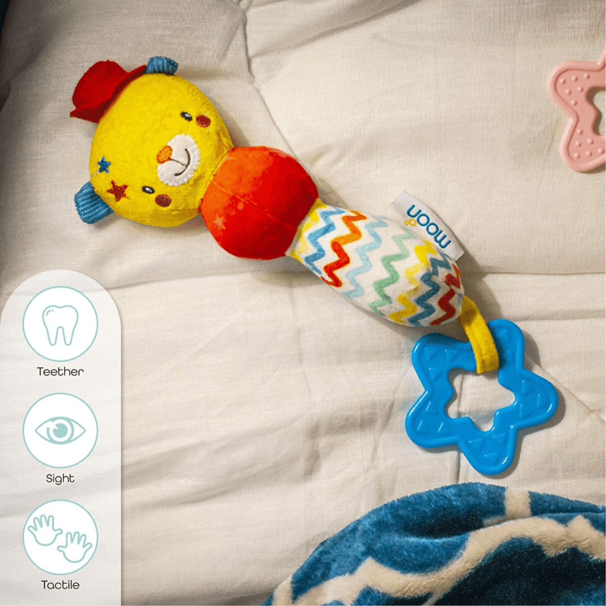 Moon Soft Rattle Toy Bear (Buy 1 Get 1 Free)
