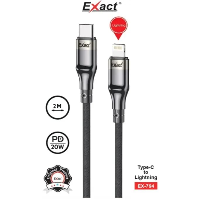 Exact 20W Type C to Lightning Cable 2M EX-794