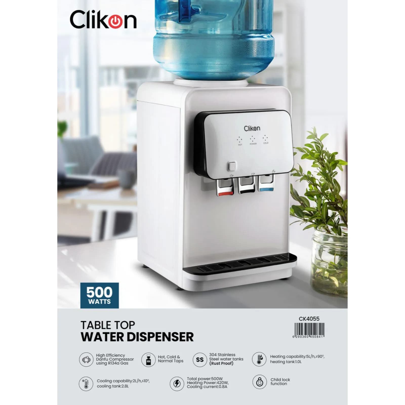 Clikon Premium quality table top water dispenser