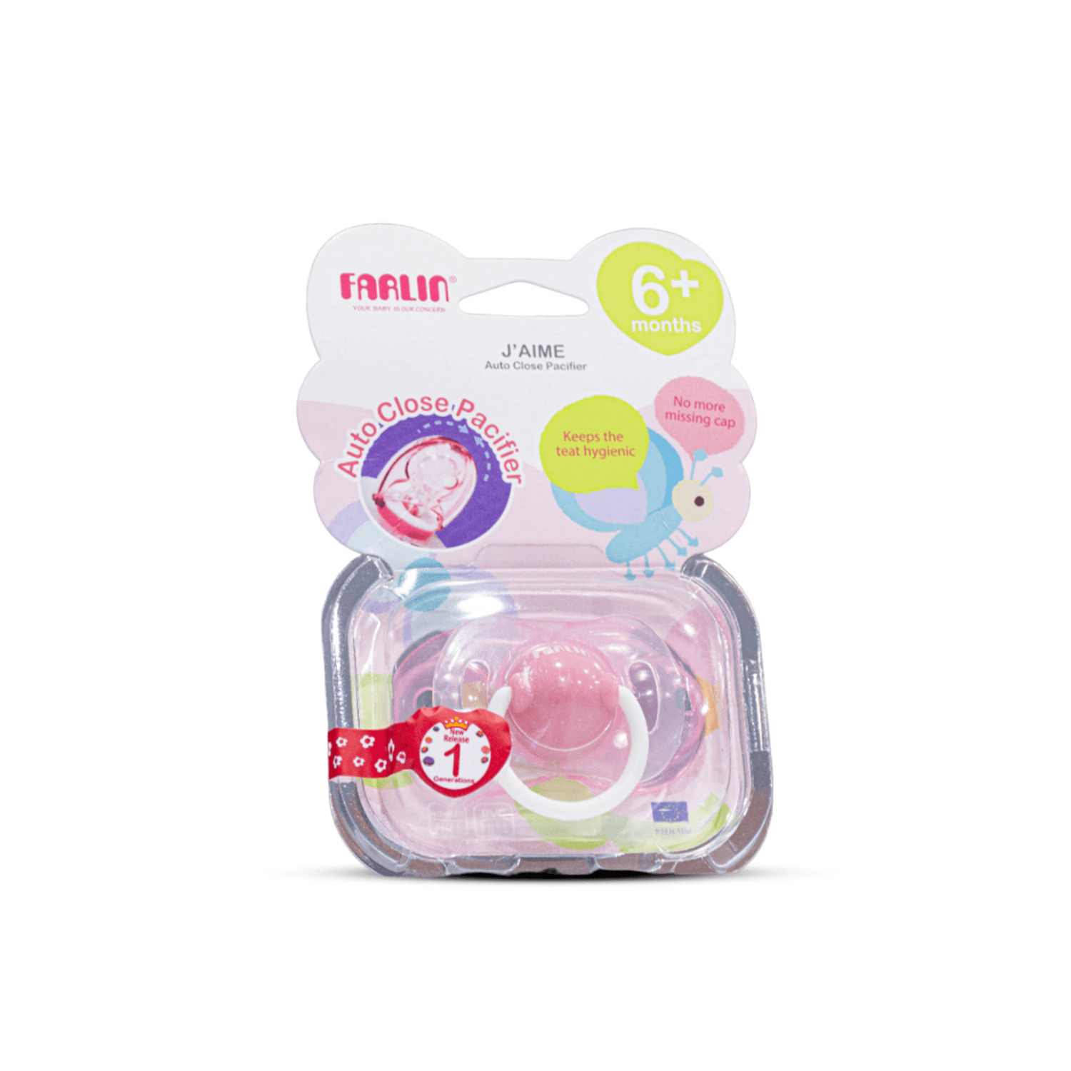 Farlin Auto-Close Pacifier +6M