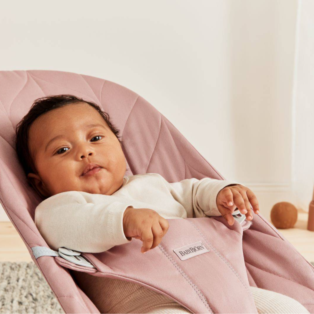 Babybjorn Bouncer Bliss Cotton, Petal Quilt (Dusty Pink)