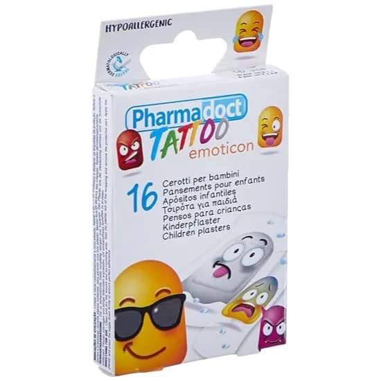 Pharmadoct Tattoo Emoticons Children Plaster Ref-113797 16pcs