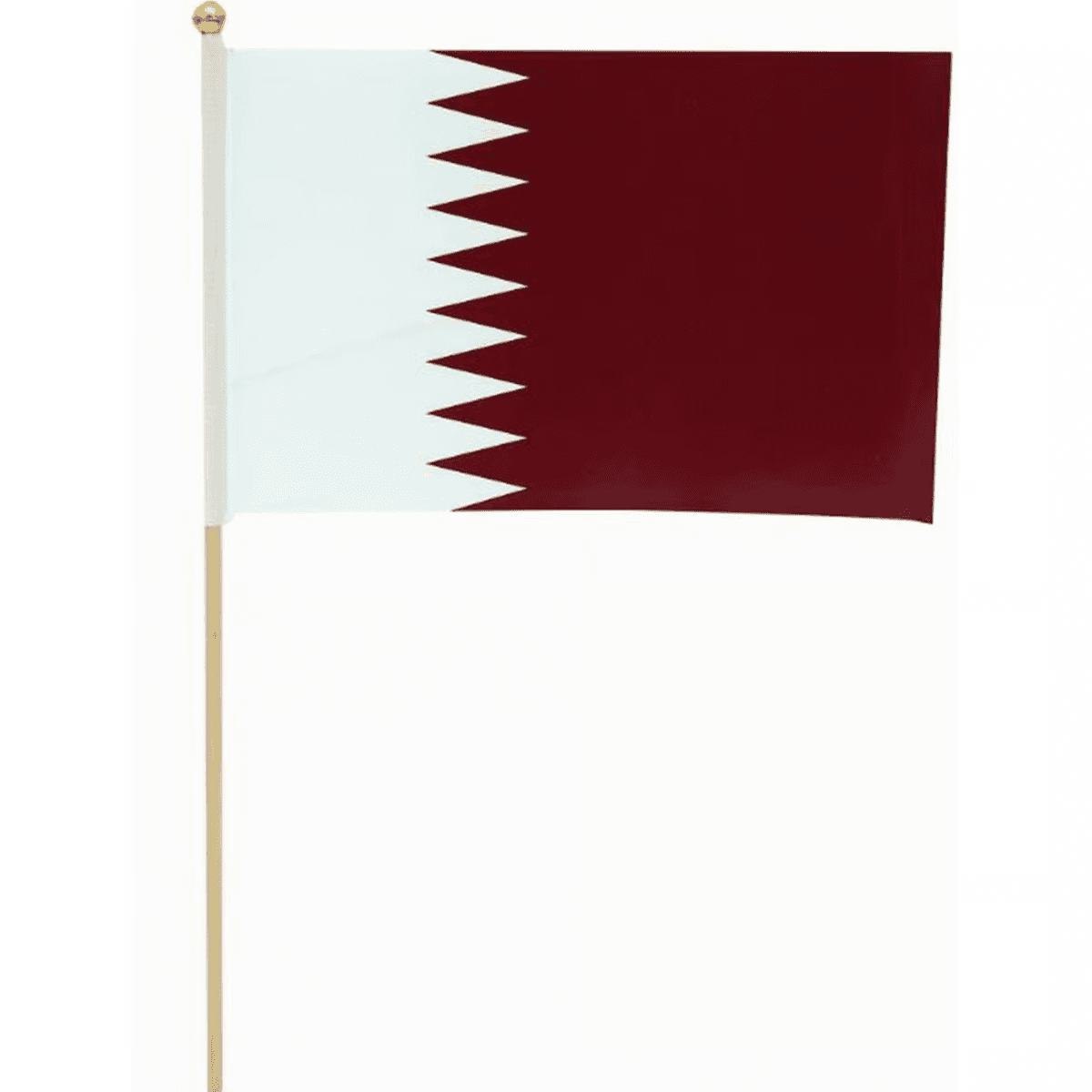 علم قطر مع عصا صغير 20*28 سم