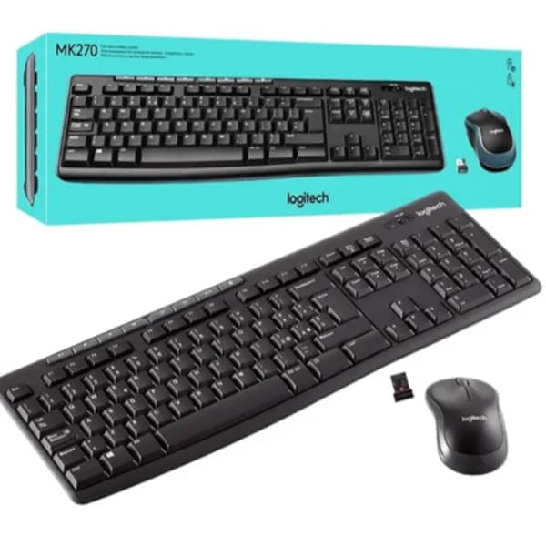 Logitech MK270 Wireless Keyboard and Mouse Combo – Black