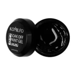 KOMILFO SOAK OFF PAINT GEL BLACK WIPE