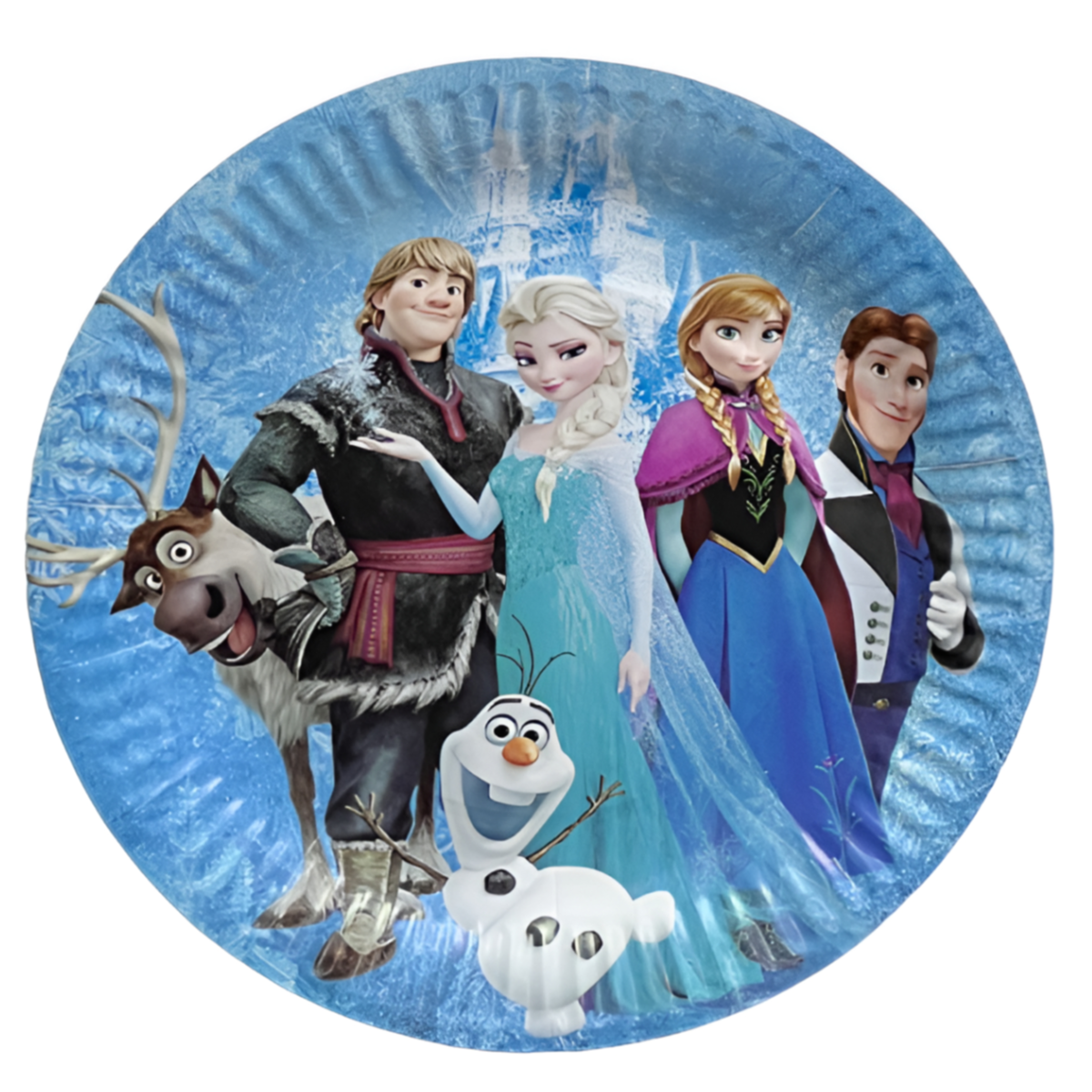 Disney Frozen Printed Birthday Party Round Disposable Plates-Pack Of 6 Pieces-Small Size (PIRS80)