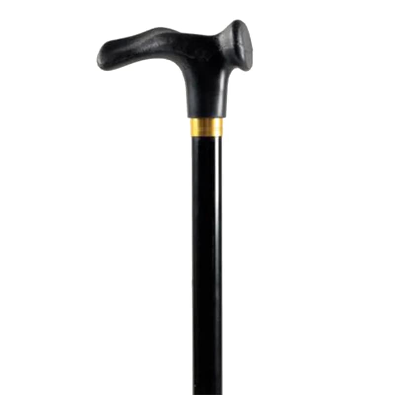 Walking Stick T Handle Wood Black