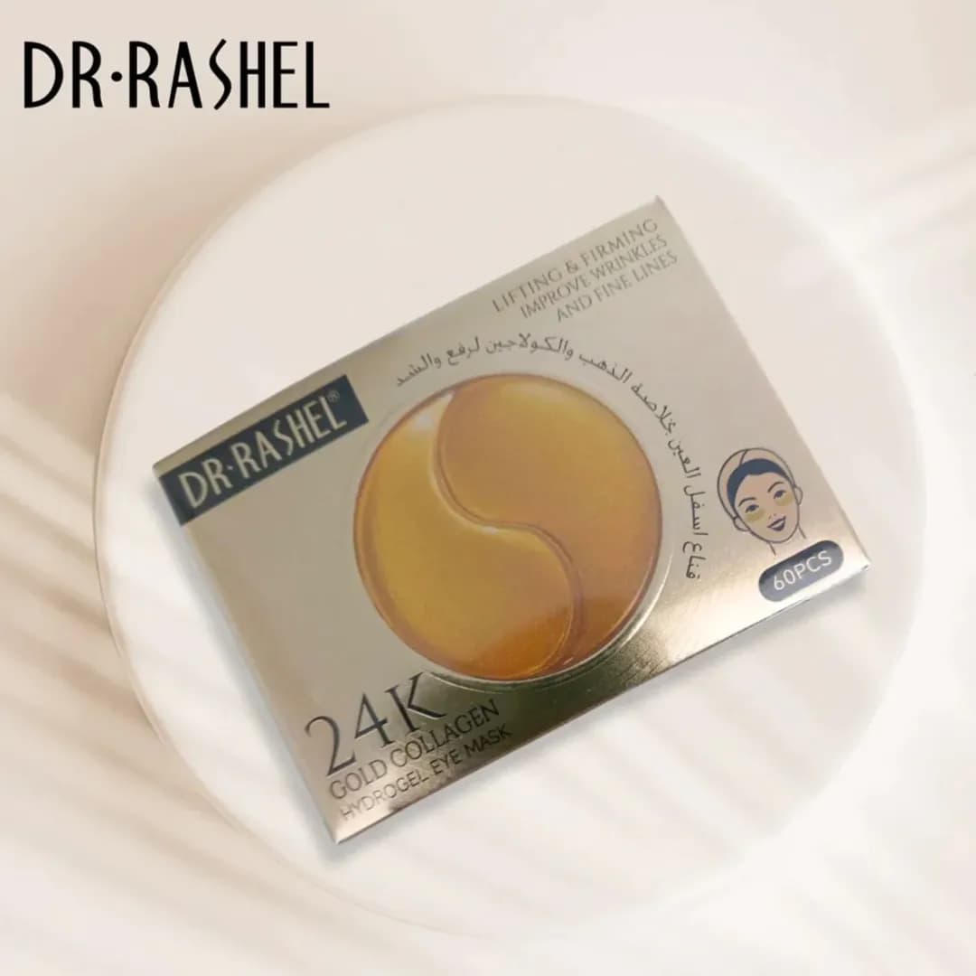 Dr.Rashel 24K Gold Collagen Lifting & Firming Hydrogel Eye Mask - 60Pcs