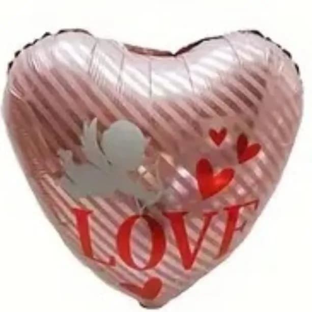 Heart Foil Balloon With Helium 14"