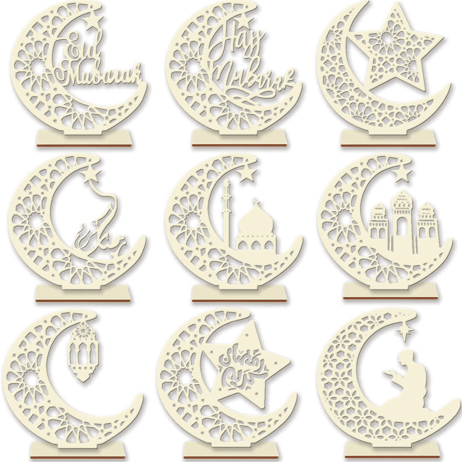 Ramadan Wooden Ornament For Decoration 15*5*15cm
