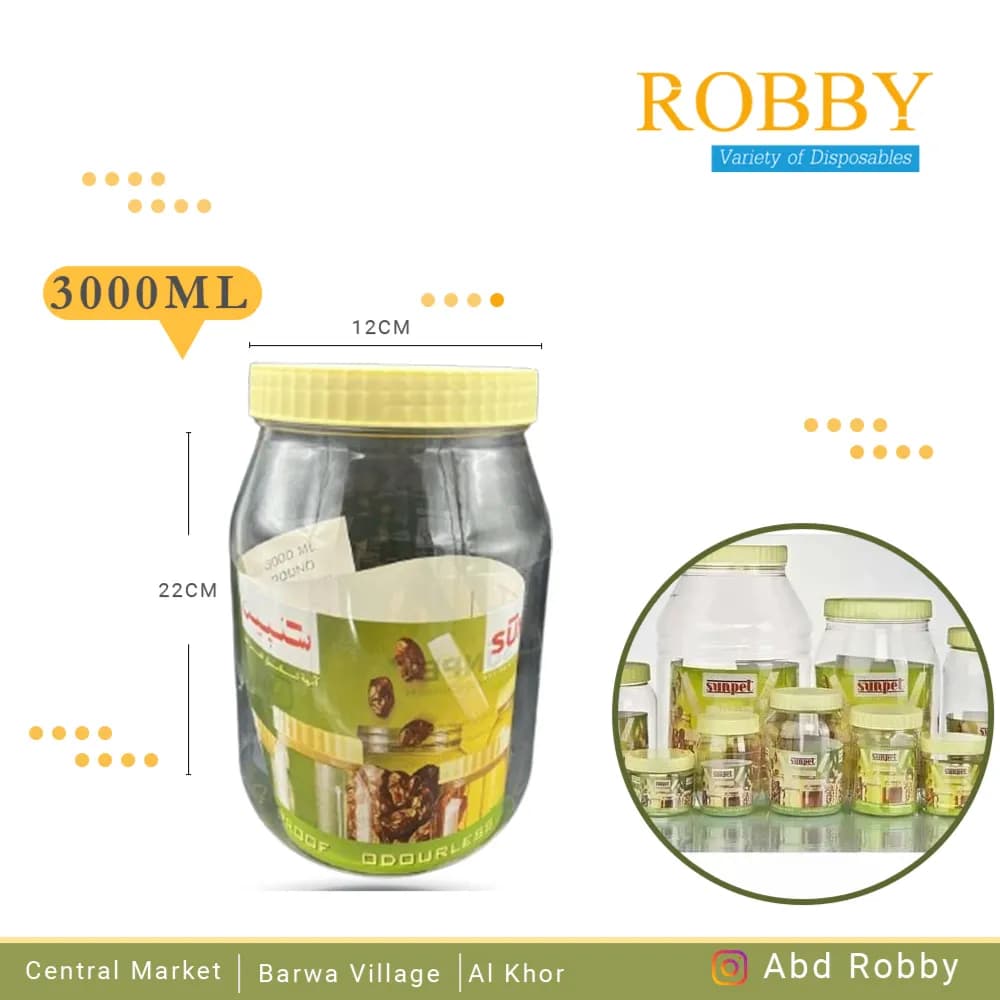 3000Ml Sun Pet Jar 1Pc