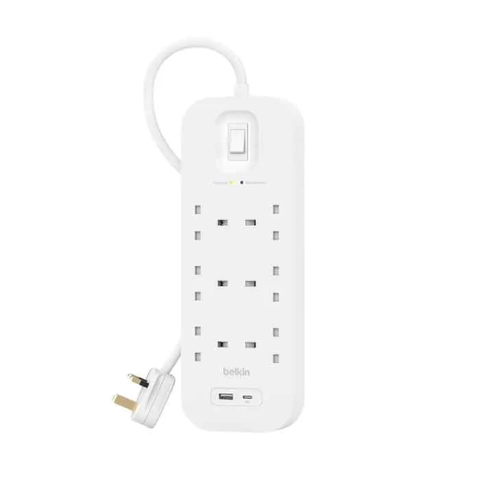 Belkin Connect Surge Protector with USB-C and USB-A Ports (6 Outlet with 1 USB-C & 1 USB-A)