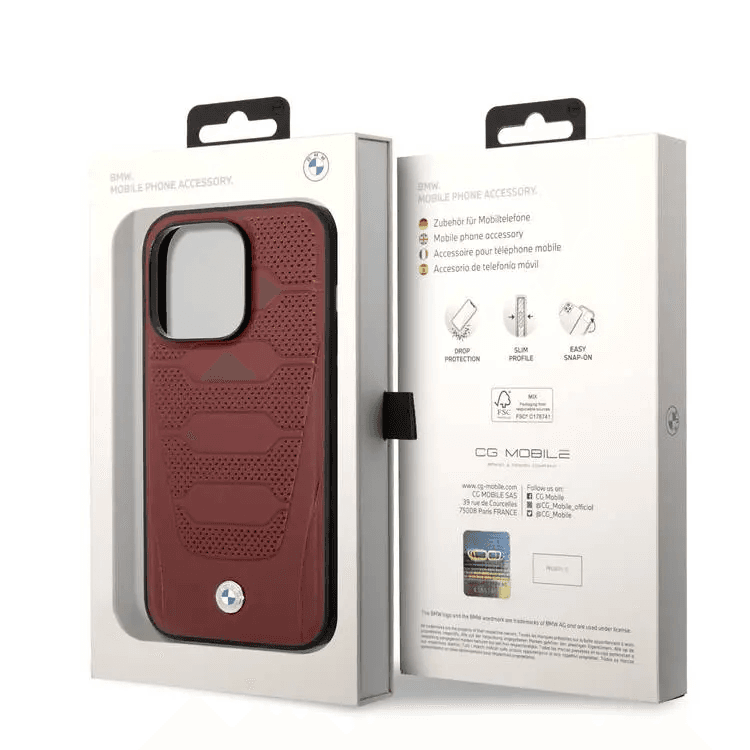 Cover IPhone 14 Pro BMW magesafe original burgundy