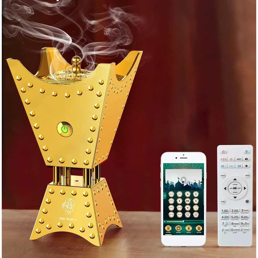 Bakhoor Arabic Electric Incense Oud Burner With Full Quran Muslim Speaker Remote And App Control – Sq-668