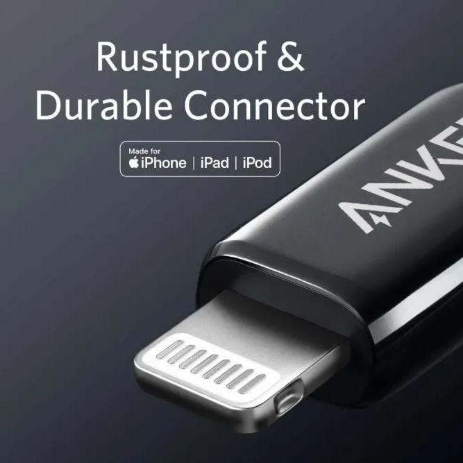 Anker Usb-a Cable With Lightning Connector 1meter