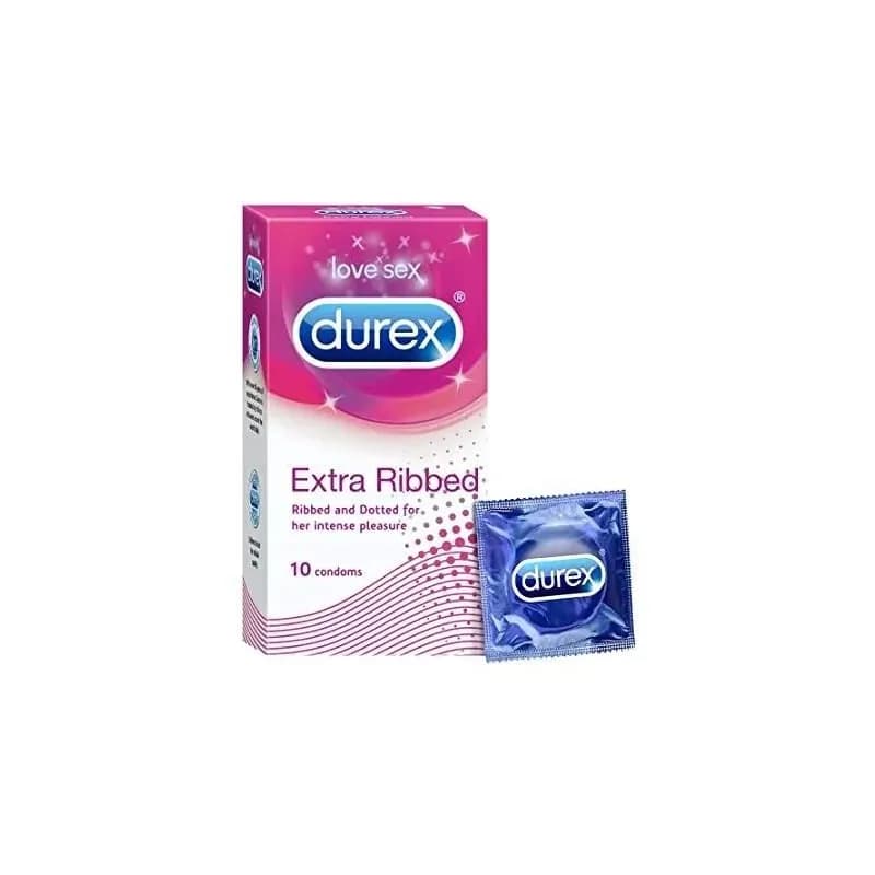 Durex  Condom Extra Ribbed 10n