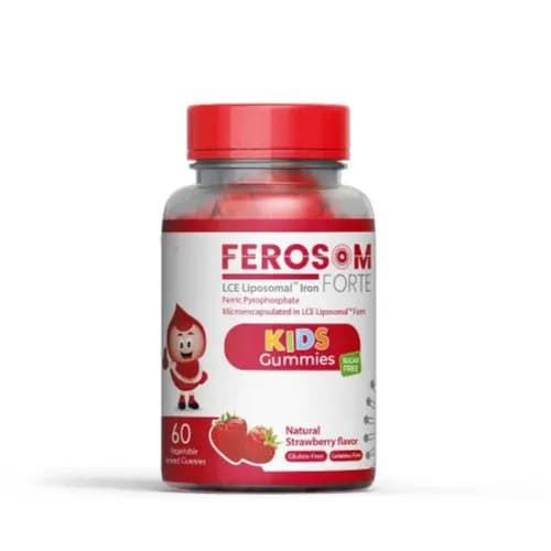 Ferosom forte Kids gummies strawberry flavor 60 gummies