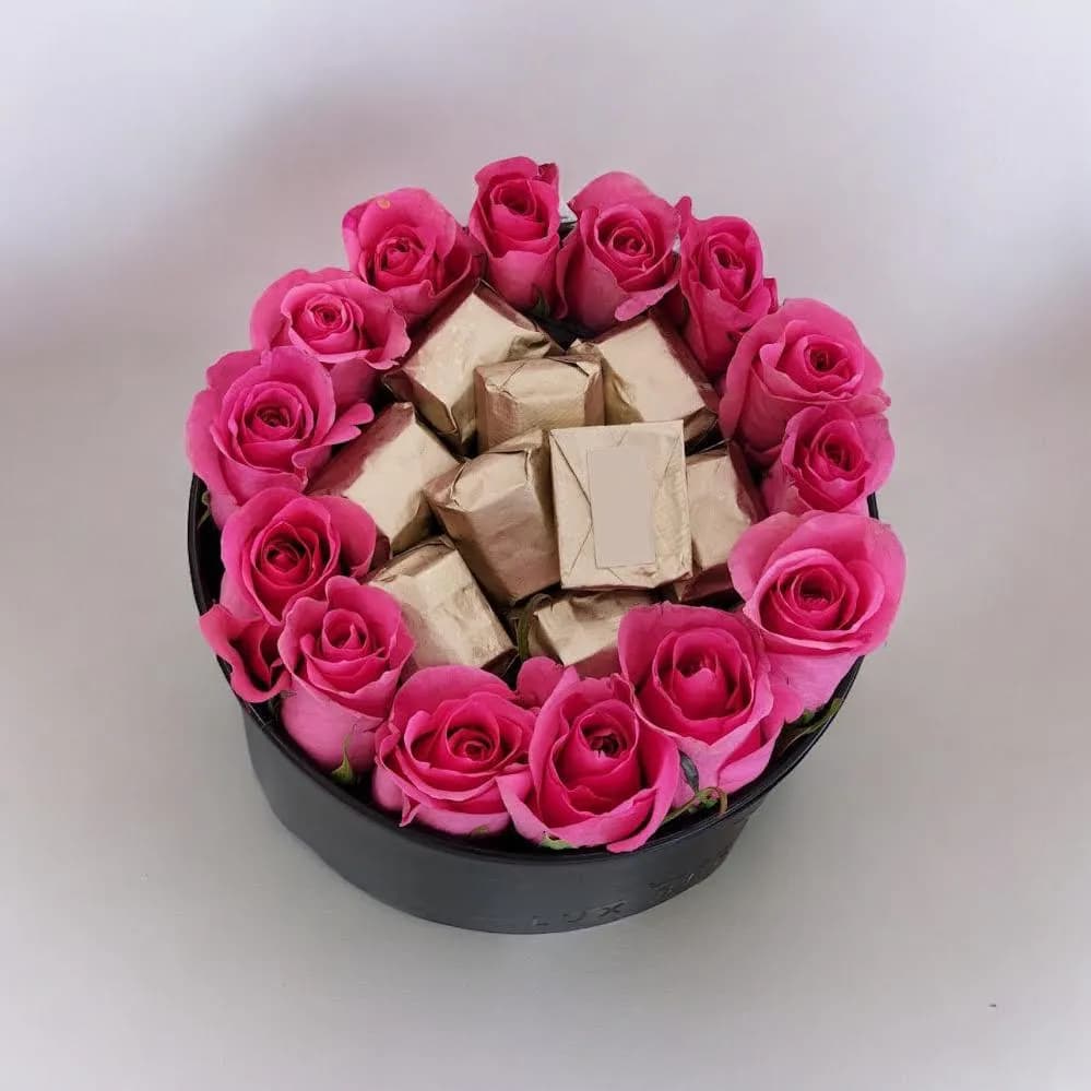 Box With Flowers And Chocolate 003