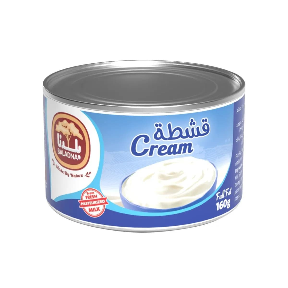 Baladna Milk Sterilized Cream Can Ff 160 Gm