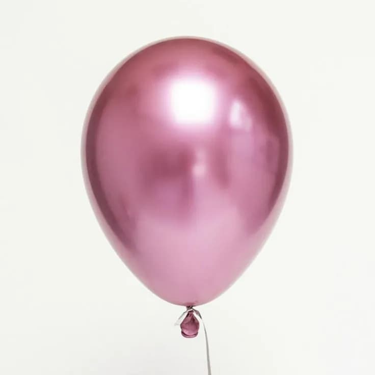 Chrome Pink Balloon With Helium