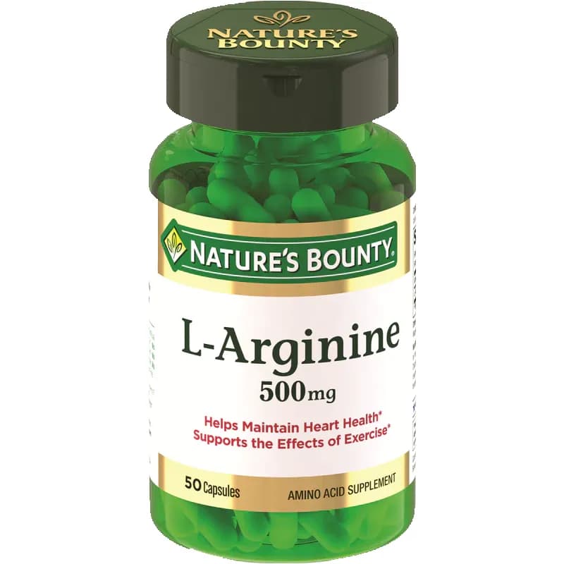 Nature's Bounty L-Arginine 500mg, 50 Capsules